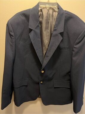 Classic Men's Navy Sport Coat with Gold Buttons